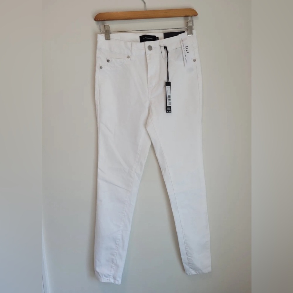 NWT Tahari Jeans ELLA White Skinny High-Rise Ab Flattening Size 4 / 27 NEW
